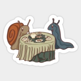 Snails and Slugs Tea Party Sticker